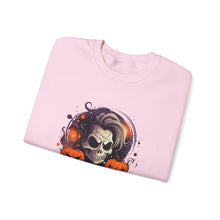 Load image into Gallery viewer, Rebel with a Cause Crewneck Sweatshirt | Halloween Sweatshirt, Unisex Fall Apparel, Cozy Casual Wear, Spooky Season Clothing, Gothic Style