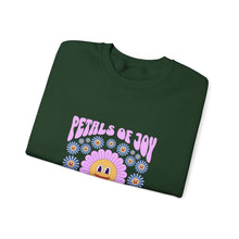 Load image into Gallery viewer, Petals of Joy Crewneck Sweatshirt, Happy Vibes Apparel, Gift for Friends, Spring Casual Wear, Youthful Style