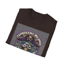 Load image into Gallery viewer, Pirate Conqueror T-Shirt | Unisex Softstyle Tee | Skull & Crossbones Design | Perfect for Halloween, Pirate Parties, Casual Wear, Gift Ideas