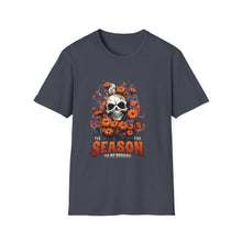 Load image into Gallery viewer, Seasonal Skull Graphic Unisex T-Shirt, Halloween Shirt, Edgy Apparel, Gift for Him/Her, Casual Wear, Trendy Tee
