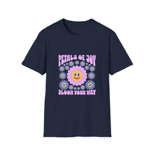Load image into Gallery viewer, Petals of Joy T-Shirt, Flower Graphic Tee, Positive Vibe Apparel, Unisex Casual Shirt, Spring/Summer Fashion, Gift for Friends