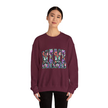Load image into Gallery viewer, Floral Graphic Crewneck Sweatshirt, Cozy Unisex Sweatshirt, Everyday Comfort Sweatshirt, Flower Print Pullover, Trendy Gift Ideas