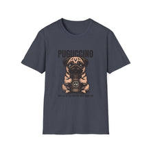 Load image into Gallery viewer, Pug Coffee Lover T-Shirt, Cute Pet Tee, Gifts for Dog Lovers, Unisex Casual Wear, Pugcino Graphic Tee, Pet Parent Apparel