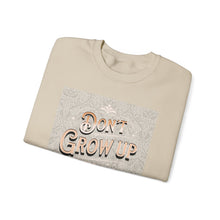 Load image into Gallery viewer, Don't Grow Up It's a Trap Crewneck Sweatshirt, Unisex Sweater, Funny Gift, Casual Wear, Comfortable Sweatshirt, Lighthearted Apparel