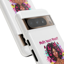 Load image into Gallery viewer, Inspirational Phone Case, Pray Wait Trust God Has a Plan, Spiritual Gift, Motivational Decor, Faith-Based Accessory