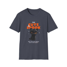 Load image into Gallery viewer, Cute Spook Cat T-Shirt, Halloween Tee, Unisex Softstyle Shirt, Funny Black Cat Shirt, Fall Fashion, Gift for Cat Lovers