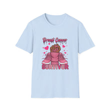 Load image into Gallery viewer, Breast Cancer Survivor T-Shirt, Unisex Softstyle Tee, Supportive Shirt, Gift for Survivors, Awareness Month Apparel