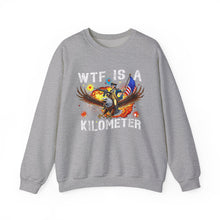 Load image into Gallery viewer, WTF Is A Kilometer Sweatshirt, Funny Gift for Friends, Unisex Crewneck, Casual Wear, Travel Humor, Perfect for Holidays