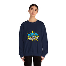 Load image into Gallery viewer, Jesus is My Superhero Sweatshirt, Unisex Crewneck, Religious Gift, Faith-Based Apparel, Inspirational Clothing, Christian Fashion
