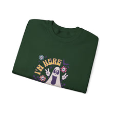 Load image into Gallery viewer, Halloween Ghost Sweatshirt, I'm Here for the Sincere Boos, Cozy Fall Apparel, Unisex Sweatshirt, Perfect for Halloween, Casual Wear