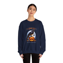 Load image into Gallery viewer, Crow Night Halloween Crewneck Sweatshirt | Unisex Sweatshirt for Fall, Halloween Spirit, Cozy Autumn Vibes, Perfect Gift