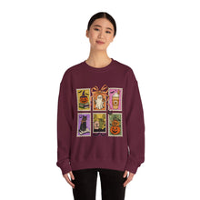 Load image into Gallery viewer, Halloween-Themed Crewneck Sweatshirt, Cozy Unisex Crew, Fall Fashion, Pumpkin Decor, Seasonal Gift, Cute Sweatshirt for October