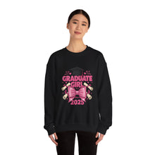 Load image into Gallery viewer, Graduate Girl 2025 Sweatshirt, Graduation Gift, Cozy Crewneck, Class of 2025, Celebrate Success, Trendy Sweatshirt