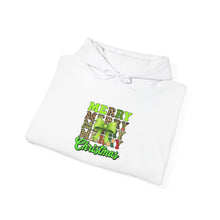Load image into Gallery viewer, Merry Christmas Hooded Sweatshirt, Unisex Sweatshirt for Holidays, Festive Winter Wear, Cozy Gift for Family, Christmas Style