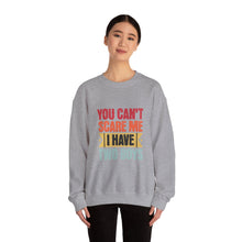 Load image into Gallery viewer, You Can't Scare Me I Have Two Boys Sweatshirt, Family Humor Crewneck, Gift for Moms, Cozy Weekend Wear, Casual Outfit