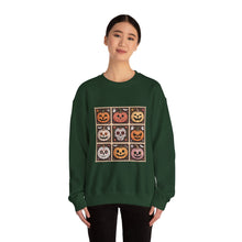 Load image into Gallery viewer, Halloween Pumpkin Patch Crewneck Sweatshirt, Cozy Fall Sweater, Unisex Halloween Apparel, Spooky Season Gear, Perfect for Halloween Parties