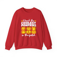 Load image into Gallery viewer, Halloween Pumpkin Crewneck Sweatshirt, Unisex Fall Apparel, Cozy Sweatshirt, Halloween Gift, Pumpkin Design, Casual Wear, Autumn Fashion