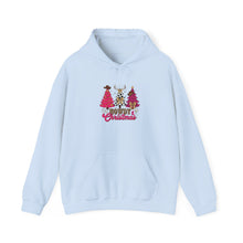 Load image into Gallery viewer, Festive Christmas Hoodie with Trees and Reindeer, Cozy Holiday Sweatshirt, Winter Gift, Christmas Apparel, Unisex Sweatshirt
