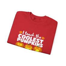 Load image into Gallery viewer, Halloween Pumpkin Crewneck Sweatshirt, Unisex Fall Apparel, Cozy Sweatshirt, Halloween Gift, Pumpkin Design, Casual Wear, Autumn Fashion