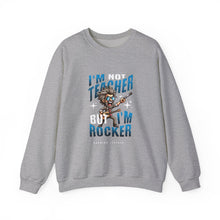 Load image into Gallery viewer, Cool Teacher Rocker Sweatshirt, Unisex Crewneck, Gift for Teachers, Music Lover Apparel, Teacher Appreciation Day, Casual Wear