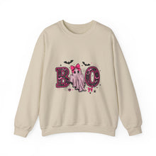 Load image into Gallery viewer, Boo Ghost Halloween Sweatshirt, Unisex Cozy Crewneck, Spooky Season Apparel, Cute Halloween Gift, Fall Fashion