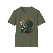 Load image into Gallery viewer, Zombie Coffee Lover T-Shirt | Unisex Casual Tee for Coffee Lovers | Halloween, Gift, Daily Wear, Softstyle Tee