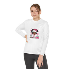 Load image into Gallery viewer, Christmas Kids Long Sleeve Tee, Just A Girl Who Loves Holiday Shirt, Children's Gift, Festive Youth Top, Winter Apparel