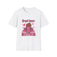 Load image into Gallery viewer, Breast Cancer Survivor T-Shirt, Unisex Softstyle Tee, Supportive Shirt, Gift for Survivors, Awareness Month Apparel