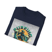 Load image into Gallery viewer, Surfing for Freedom Unisex Softstyle T-Shirt | Summer Vibe, Beachwear, Gift for Surfers, Casual Tee, Adventure Apparel