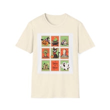 Load image into Gallery viewer, Halloween Themed T-Shirt, Unisex Softstyle Tee for Fall, Trick or Treat Shirt, Spooky Casual Wear, Halloween Party Apparel