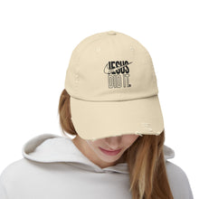 Load image into Gallery viewer, Unisex Distressed Cap - Jesus Did It Hat, Casual Fashion, Faith-Based Gift, Religious Accessory, Everyday Wear