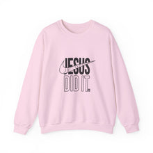 Load image into Gallery viewer, Jesus Did It Sweatshirt | Unisex Heavy Blend Crewneck | Faith Inspired Apparel, Christian Gift, Casual Wear, Motivational Sweater