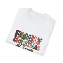 Load image into Gallery viewer, Family Christmas Crew 2025 Unisex T-Shirt, Holiday Apparel, Family Gathering Wear, Christmas Gift, Matching Family Shirts