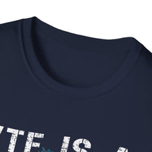 Load image into Gallery viewer, Witty Graphic Tee - "WTF is a Kilometer?" | Unisex Softstyle T-Shirt for Travel Lovers, Funnies, Humor Gifts, Casual Wear, Everyday Use