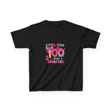 Load image into Gallery viewer, Kids Heavy Cotton™ Tee: Little Miss Smarty, Fun Gift for Little Girls, Back to School Shirt, Birthday Present, Cute Kids Clothing