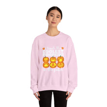 Load image into Gallery viewer, Halloween Pumpkin Crewneck Sweatshirt, Unisex Fall Apparel, Cozy Sweatshirt, Halloween Gift, Pumpkin Design, Casual Wear, Autumn Fashion