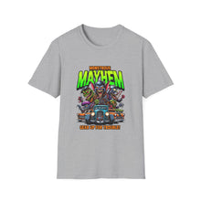 Load image into Gallery viewer, Monstrous Mayhem Unisex Softstyle T-Shirt, Graphic Tee, Halloween Costume, Gift for Gamers, Casual Wear, Fun T-Shirt