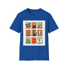 Load image into Gallery viewer, Halloween Themed T-Shirt, Unisex Softstyle Tee for Fall, Trick or Treat Shirt, Spooky Casual Wear, Halloween Party Apparel