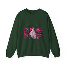 Load image into Gallery viewer, Boo Ghost Halloween Sweatshirt, Unisex Cozy Crewneck, Spooky Season Apparel, Cute Halloween Gift, Fall Fashion