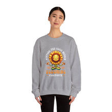 Load image into Gallery viewer, Blooming Sunflower Sweatshirt, Positive Vibes Crewneck, Gift for Garden Lovers, Cozy Spring Apparel, Unisex Flower Design