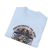 Load image into Gallery viewer, Pirate Conqueror T-Shirt | Unisex Softstyle Tee | Skull & Crossbones Design | Perfect for Halloween, Pirate Parties, Casual Wear, Gift Ideas