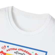 Load image into Gallery viewer, Autism Awareness Bingo T-Shirt, Unisex Softstyle Tee for Fundraising Events, Family Gatherings, Awareness Month, Gift for Supporters