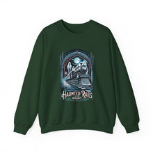 Load image into Gallery viewer, Haunted Rails Sweatshirt - Spooky Cozy Crewneck for Halloween, Perfect Gift for Ghost Lovers, Unisex Casual Wear