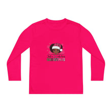 Load image into Gallery viewer, Christmas Kids Long Sleeve Tee, Just A Girl Who Loves Holiday Shirt, Children's Gift, Festive Youth Top, Winter Apparel