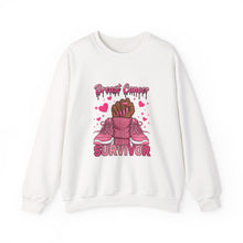 Load image into Gallery viewer, Breast Cancer Survivor Sweatshirt, Cozy Pullover for Awareness, Gifts for Survivors, Supportive Cancer Message, Comfortable Crewneck