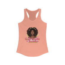 Load image into Gallery viewer, Tank Top, Gods Favorite Baddie, African American Woman, Black Princess, Black History, Self Love, Women's Racerback Tank