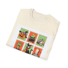 Load image into Gallery viewer, Halloween Themed T-Shirt, Unisex Softstyle Tee for Fall, Trick or Treat Shirt, Spooky Casual Wear, Halloween Party Apparel