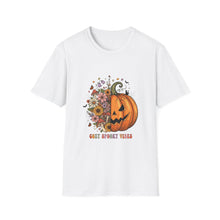 Load image into Gallery viewer, Cozy Spooky Vibes Unisex T-Shirt, Halloween Tee, Fall Apparel, Pumpkin Shirt, Casual Halloween Wear, Gift for Friends