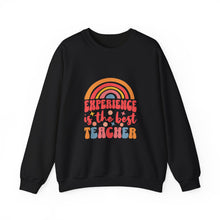 Load image into Gallery viewer, Experience is the Best Teacher Crewneck Sweatshirt, Teacher Gift, Cozy Layer, Inspirational Clothing, Educational Apparel