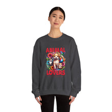 Load image into Gallery viewer, Animal Lovers Crewneck Sweatshirt | Cute Pet Sweatshirt, Gift for Dog Owners, Animal Lover Apparel, Cozy Sweatshirt